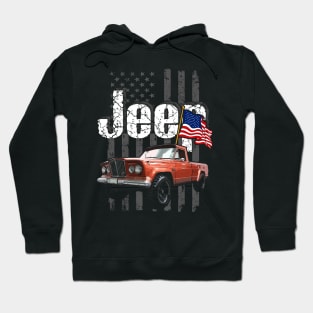 FSJ Gladiator Truck Jeepcar JEEP Flag Hoodie